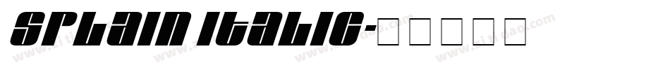 Splain Italic字体转换